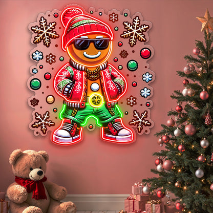 Hip Hop Gingerbread Acrylic Led Neon Sign | Shineneon