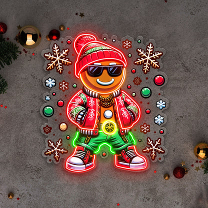 Hip Hop Gingerbread Acrylic Led Neon Sign | Shineneon