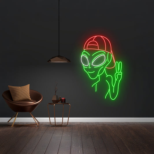 Hiphop Alien Led Sign Hiphop Alien Neon Light