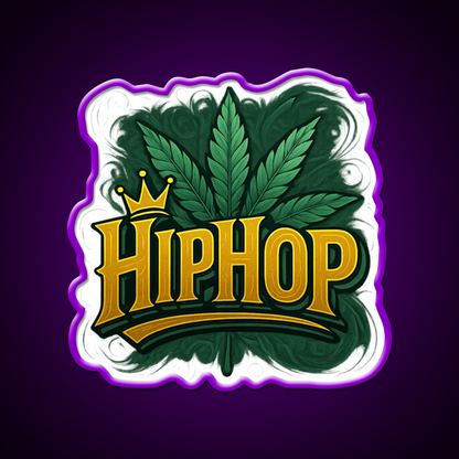 Hiphop Royalty Graffiti Meets Hemp Inspired Green Leaf Led Neon Sign Rgb Color - LED neon sign view 9