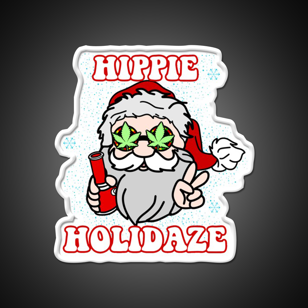 Hippie Holidaze Hemp Inspired Green Leaf Led Neon Sign Rgb Color - LED neon sign view 11