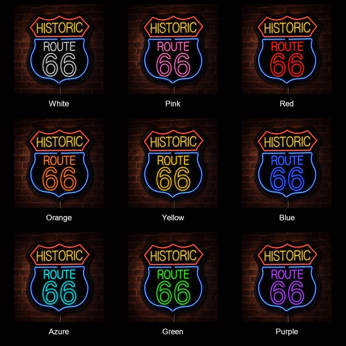 Historic Route 66 Bar LED Neon Sign - Shineneon