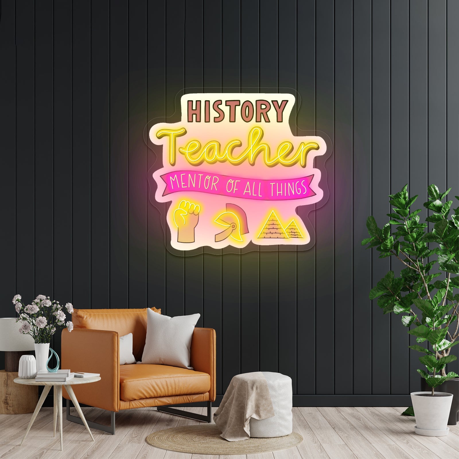 History Teacher Personalized Light Up Signs - Shineneon