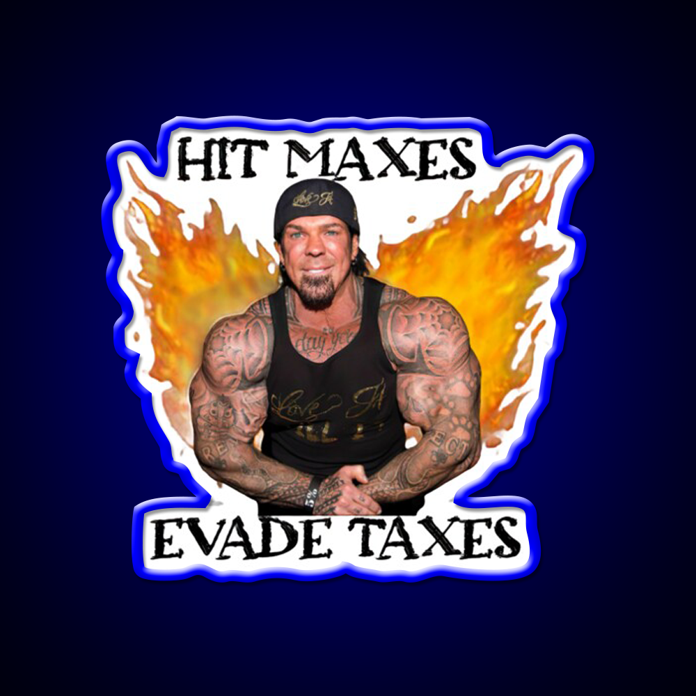 Hit Maxes Evade Taxes Gym Fitness Led Neon Sign Rgb Color - LED neon sign view 5