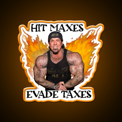 Hit Maxes Evade Taxes Gym Fitness Led Neon Sign Rgb Color - LED neon sign view 6