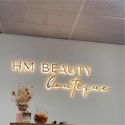 Hm Beauty Boutique 3D Backlit Channel Letters Led Light Sign - Shineneon