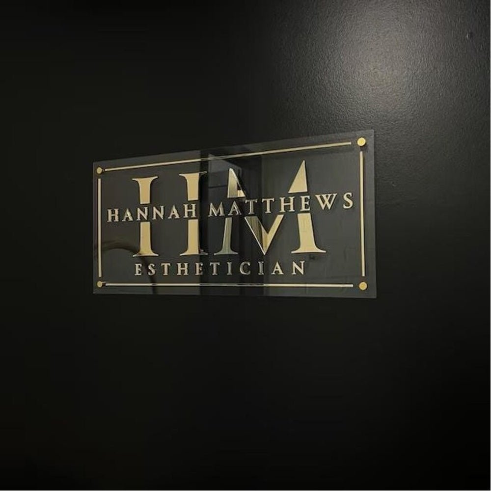 Hm Esthetician Acrylic Business Logo Sign - Shineneon