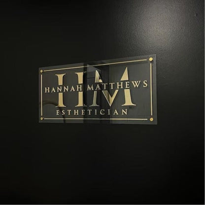 Hm Esthetician Acrylic Business Logo Sign - Shineneon