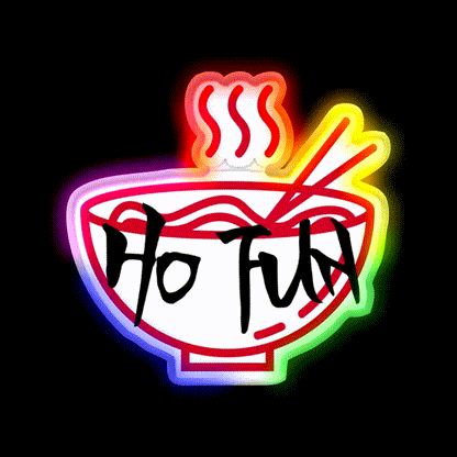 Ho Fun Led Neon Sign Chinese Food Rgb Color