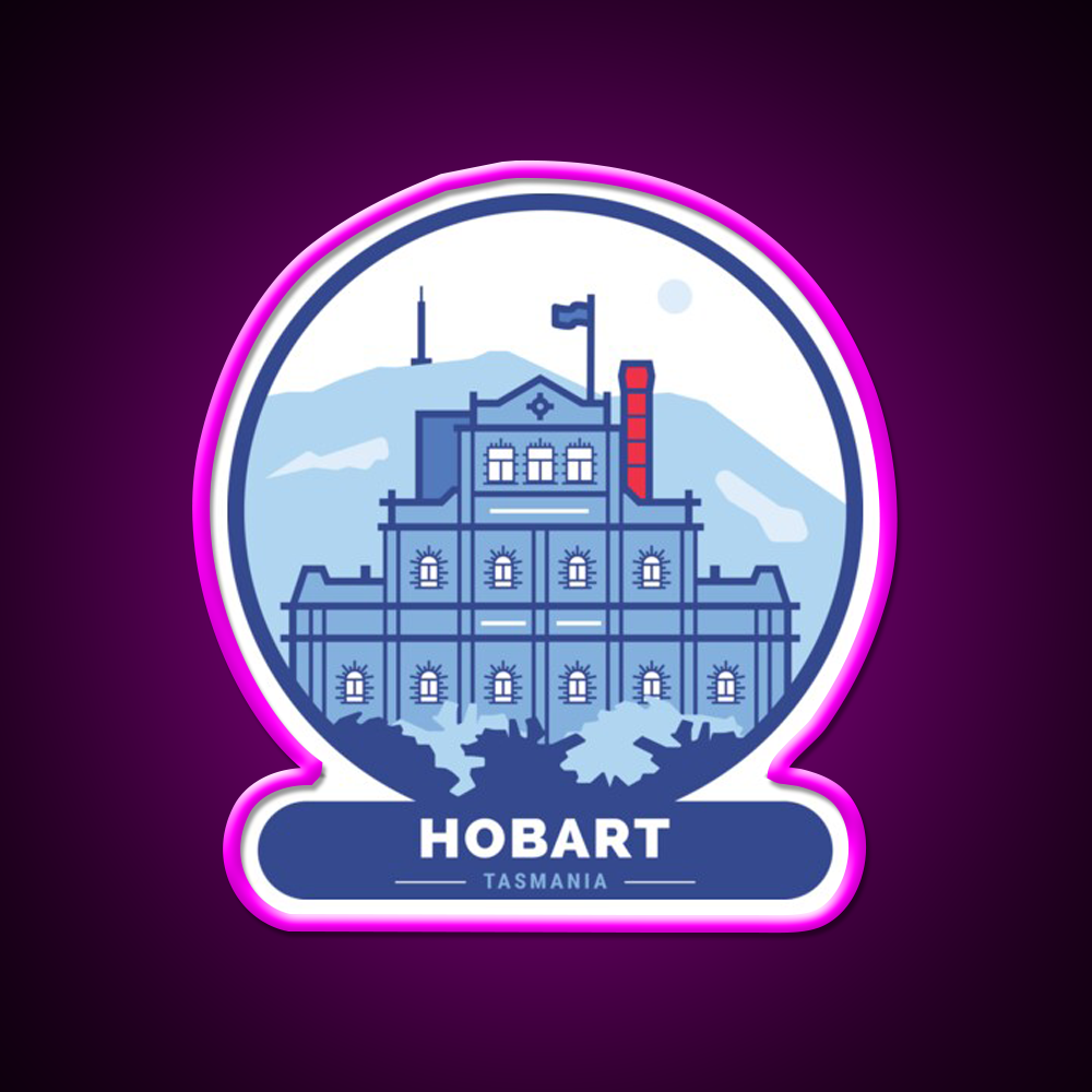 Hobart Beer Bar Decor Led Neon Sign Rgb Color - Neon sign mounted on wall in room