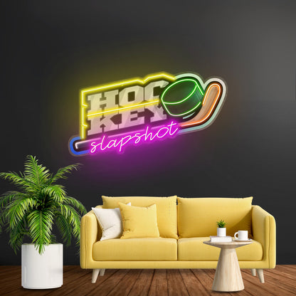 Hockey Slapshot Led Neon Sign Light Custom Led Signs - Shineneon