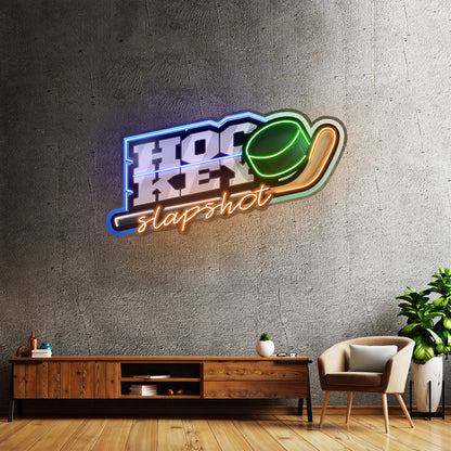 Hockey Slapshot Led Neon Sign Light Custom Led Signs - Shineneon