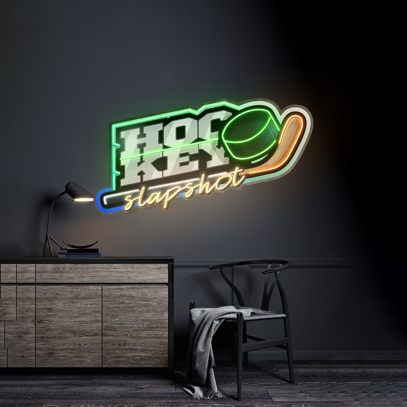 Hockey Slapshot Led Neon Sign Light Custom Led Signs - Shineneon