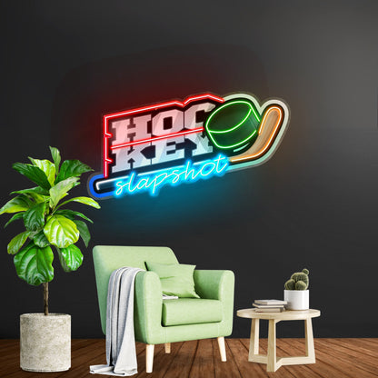 Hockey Slapshot Led Neon Sign Light Custom Led Signs - Shineneon