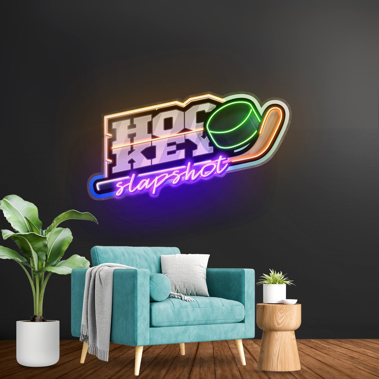 Hockey Slapshot Led Neon Sign Light Custom Led Signs - Shineneon