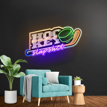 Hockey Slapshot Led Neon Sign Light Custom Led Signs - Shineneon