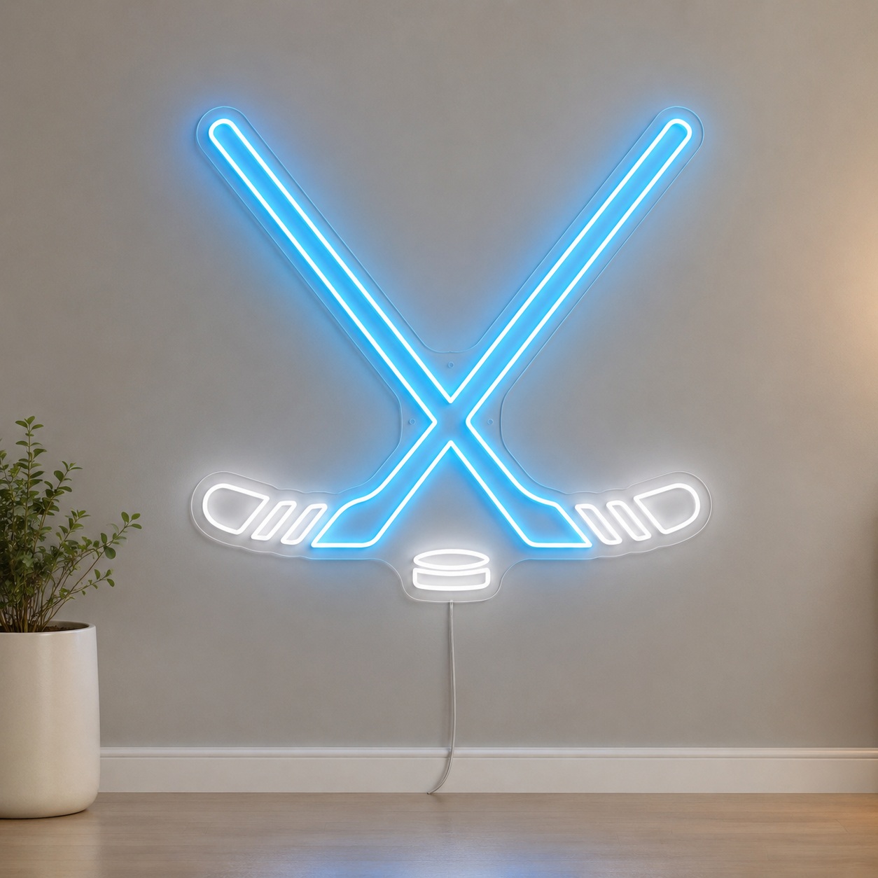 Hockey Sports Room LED Neon Sign main product image