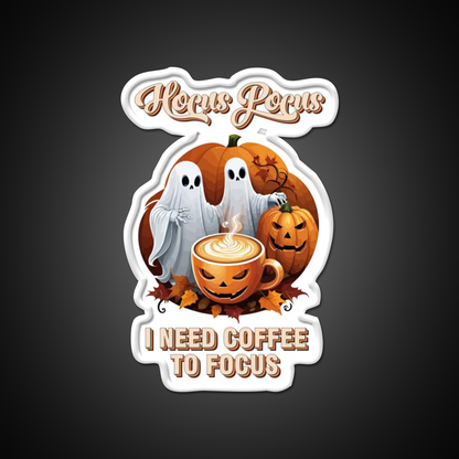 Hocus Pocus Coffee Halloween Latte Led Neon Sign Espresso Bar Art Rgb Color