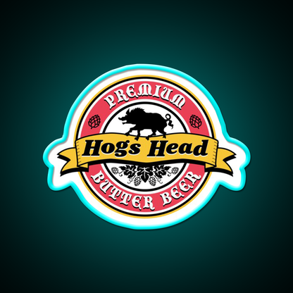 Hogs Head Butter Beer Bar Decor Led Neon Sign Rgb Color