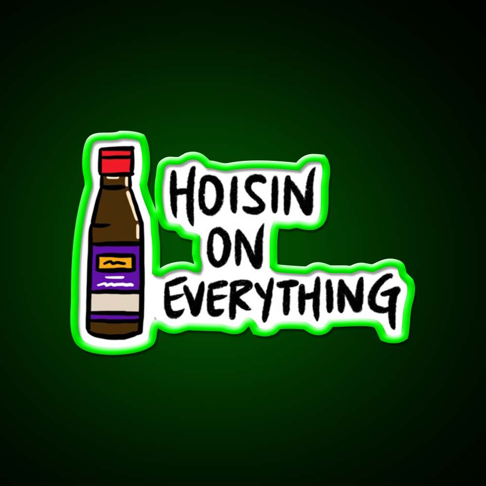 Hoisin Sauce On Everything Sauce Bottle Led Neon Sign Chinese Food Rgb Color