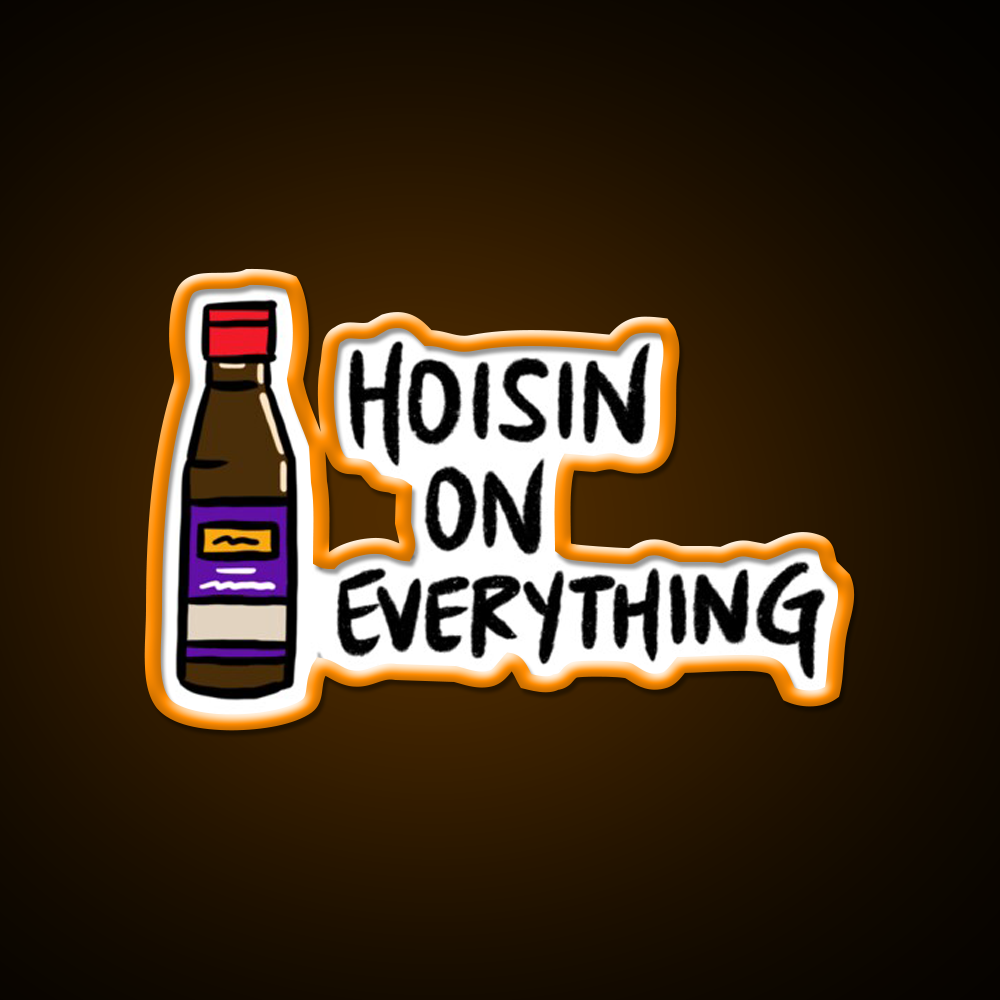 Hoisin Sauce On Everything Sauce Bottle Led Neon Sign Chinese Food Rgb Color