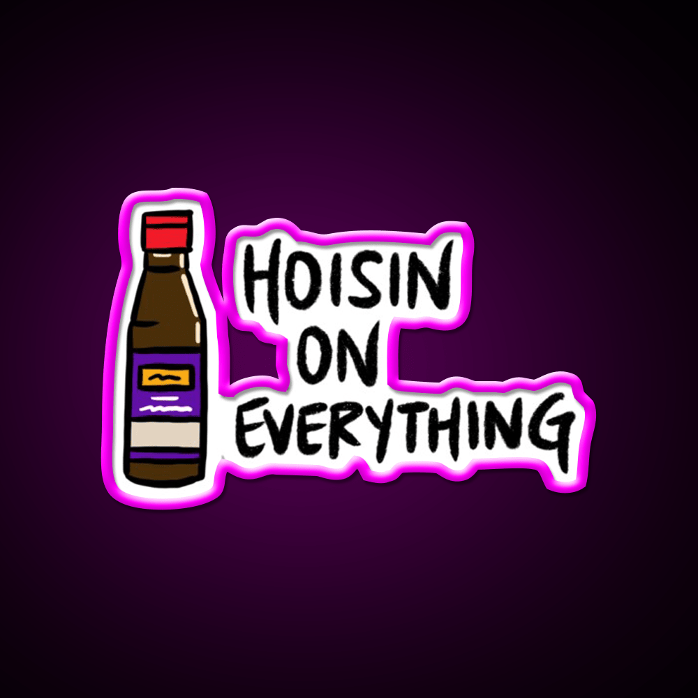 Hoisin Sauce On Everything Sauce Bottle Led Neon Sign Chinese Food Rgb Color - Shineneon