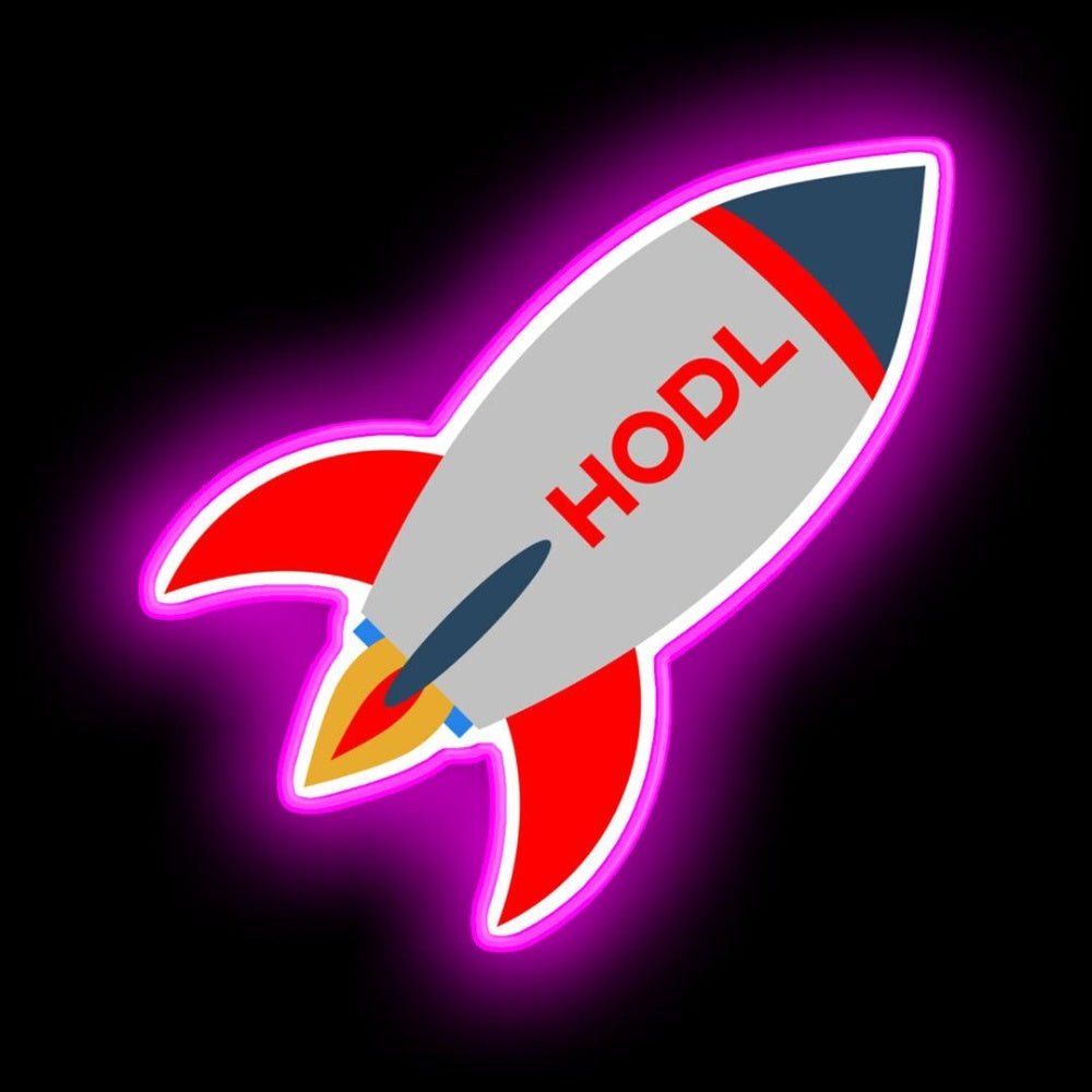 Hold Crypto Rocket Neon Sign - Shineneon