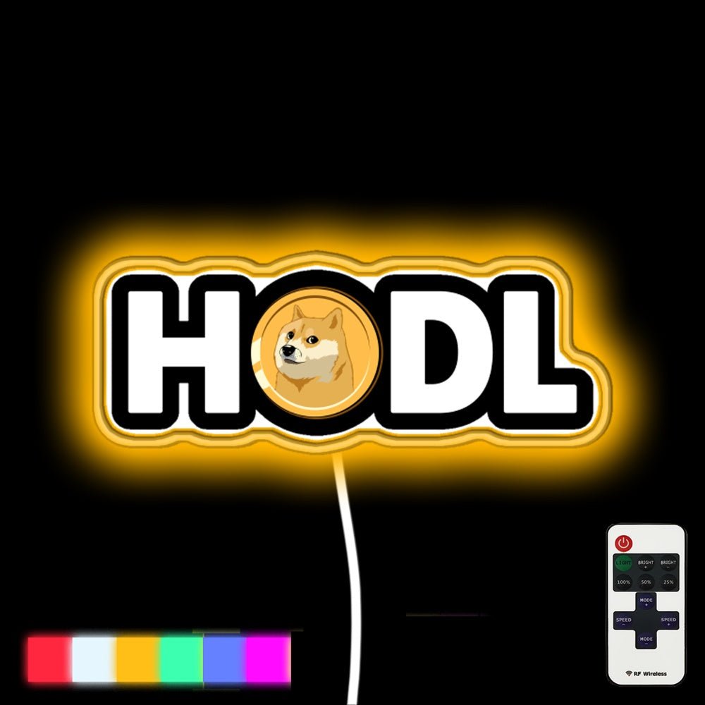 Hold Dogecoin Funny Doge Crypto Neon Gift Led Neon Sign - Shineneon