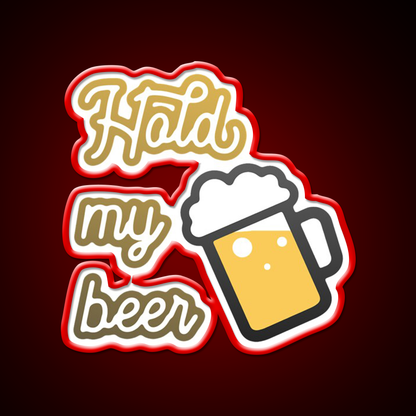 Hold My Beer With Mug Beer Bar Decor Led Neon Sign Rgb Color - LED neon sign view 10