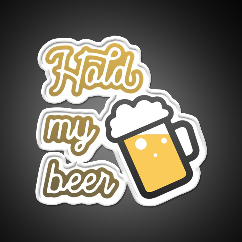 Hold My Beer With Mug Beer Bar Decor Led Neon Sign Rgb Color - LED neon sign view 11