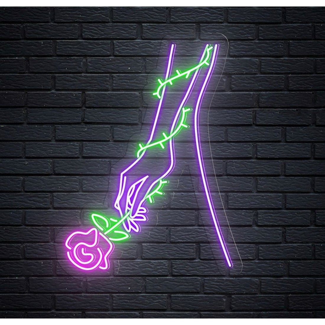 Holding A Rose Led Sign Business Neon Sign - Shineneon