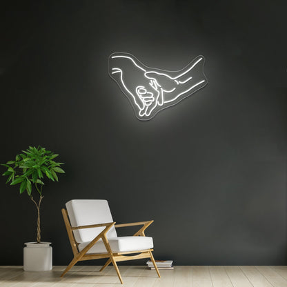 Holding Hands Neon Sign Romantic Wall Decor Neon Sign For Sale - Shineneon