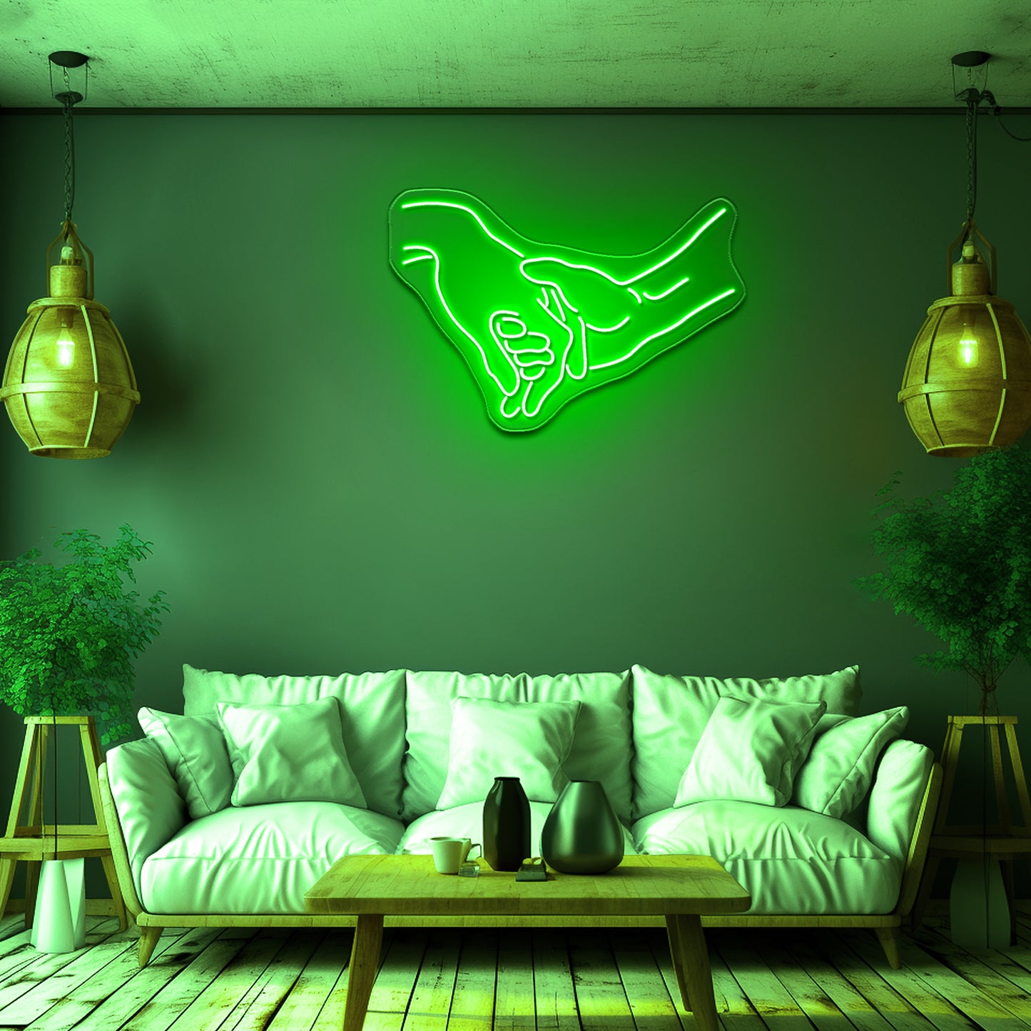 Holding Hands Neon Sign Romantic Wall Decor Neon Sign For Sale