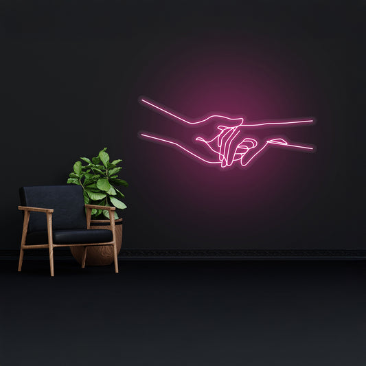 Holding Hands Neon Sign Touching Hands Led Sign