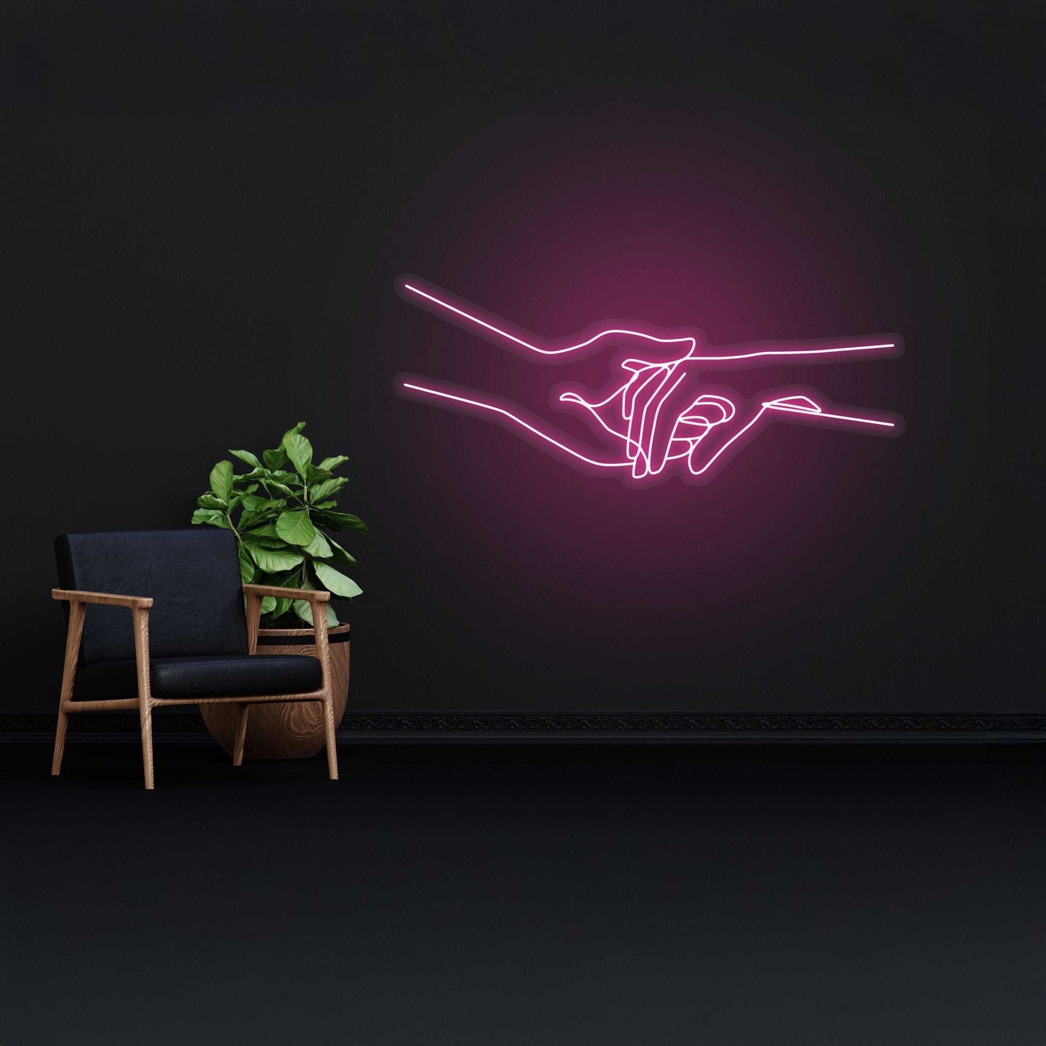 Holding Hands Neon Sign Touching Hands Led Sign - Shineneon