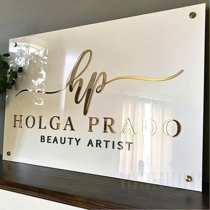 Holga Prado Acrylic Business Logo Sign - Shineneon