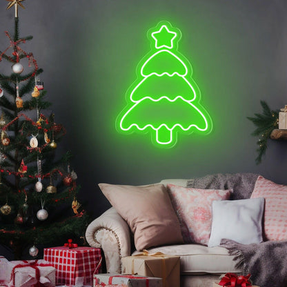 Holiday Celebrations Christmas Tree Shining Star Neon Sign | Shineneon