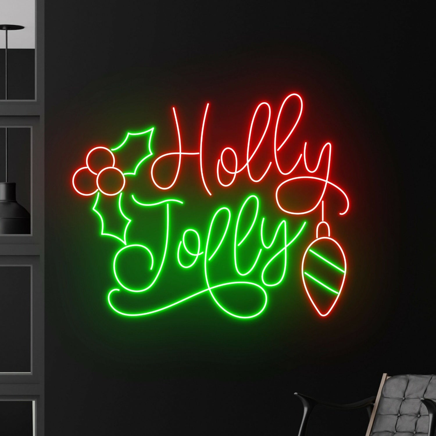Holiday Celebrations Holly Jolly Christmas Led Neon Sign | Shineneon