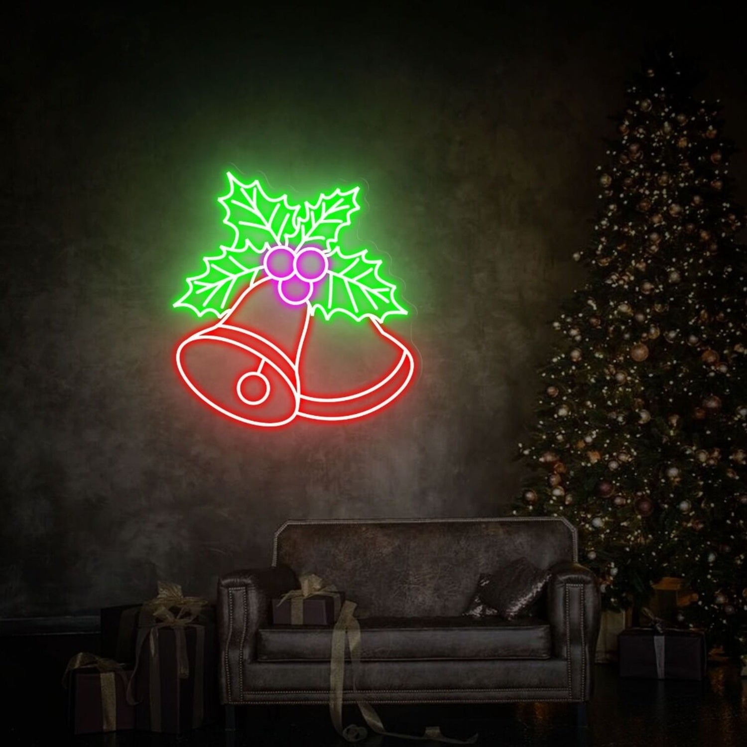 Holiday Season Christmas Bells Led Neon Sign | Shineneon