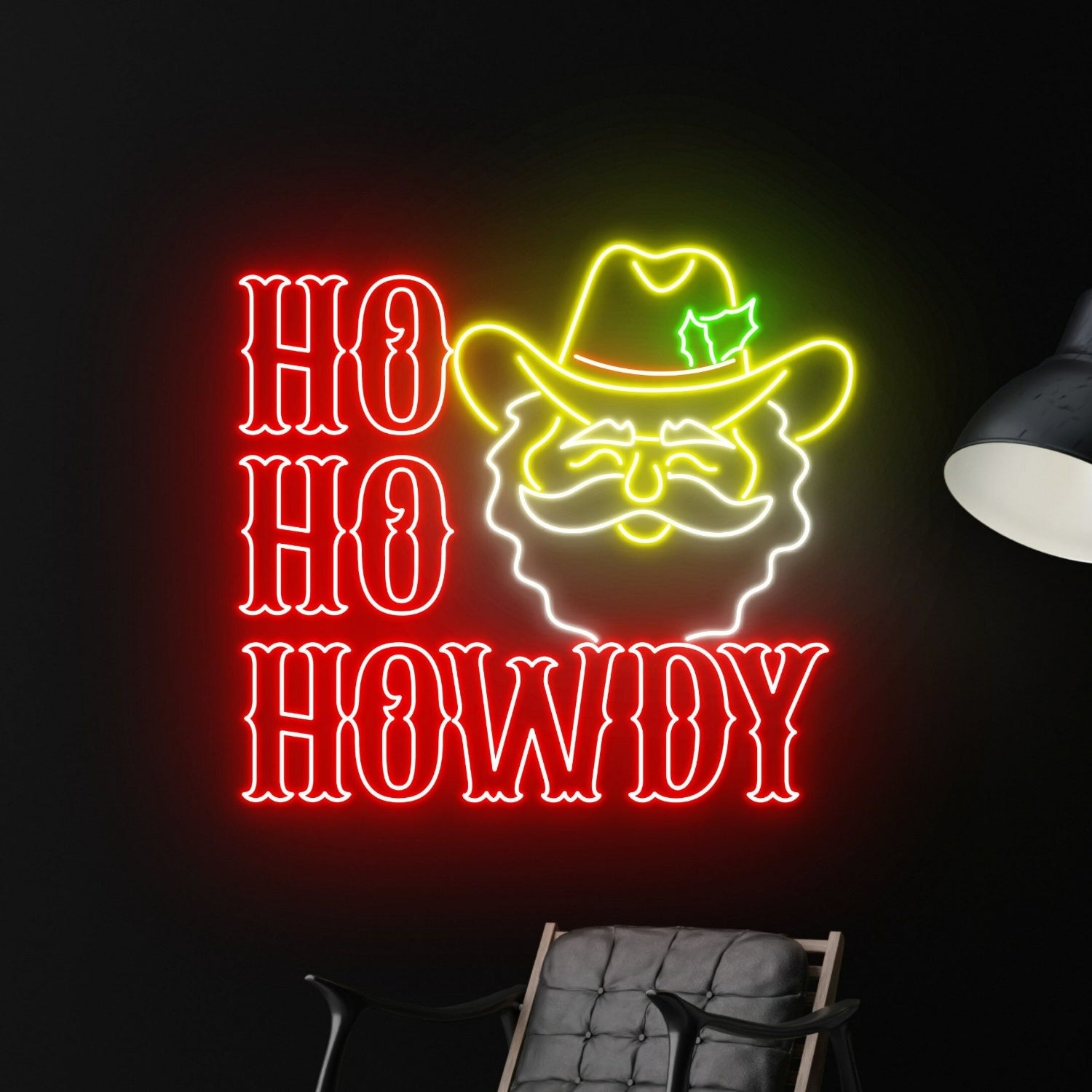 Holiday Season Howdy Santa Claus Led Neon Sign | Shineneon