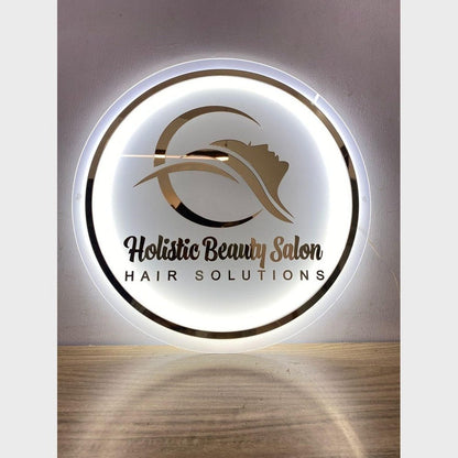 Holistic Beauty Salon Hair Salon Acrylic Business Logo Sign - Shineneon