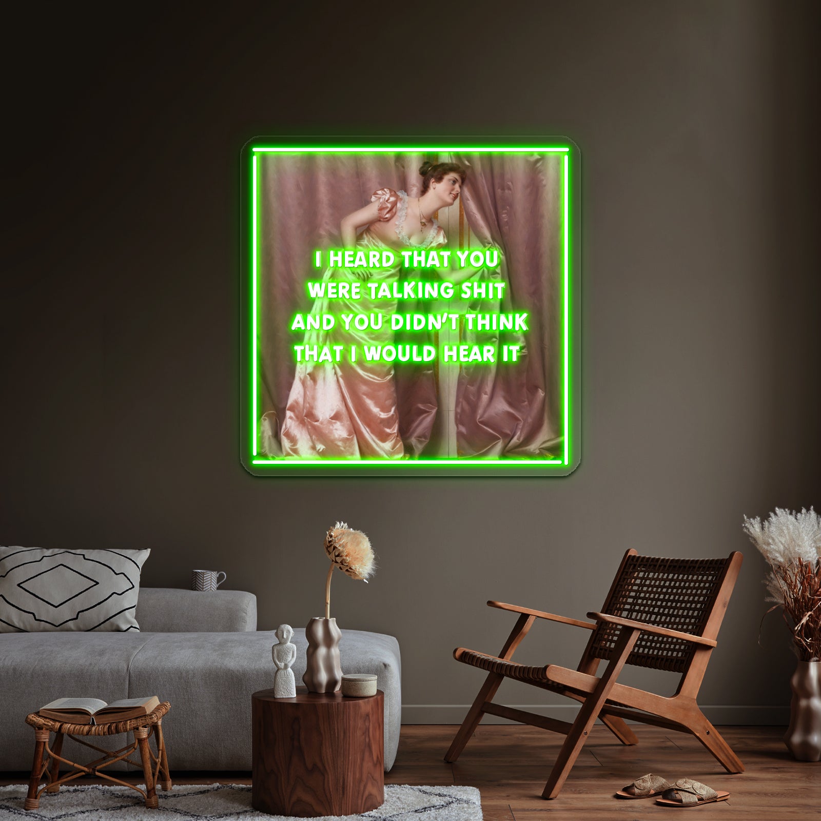 Hollaback Girl Eavesdropping Artwork Large Neon Signs - LED neon sign view 9