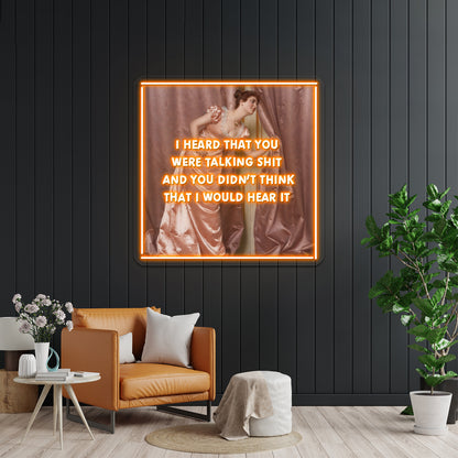 Hollaback Girl Eavesdropping Artwork Large Neon Signs - LED neon sign view 6