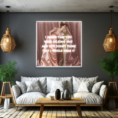 Hollaback Girl Eavesdropping Artwork Large Neon Signs - LED neon sign view 8