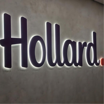 Hollard 3D Backlit Channel Letters Led Light Sign - Shineneon