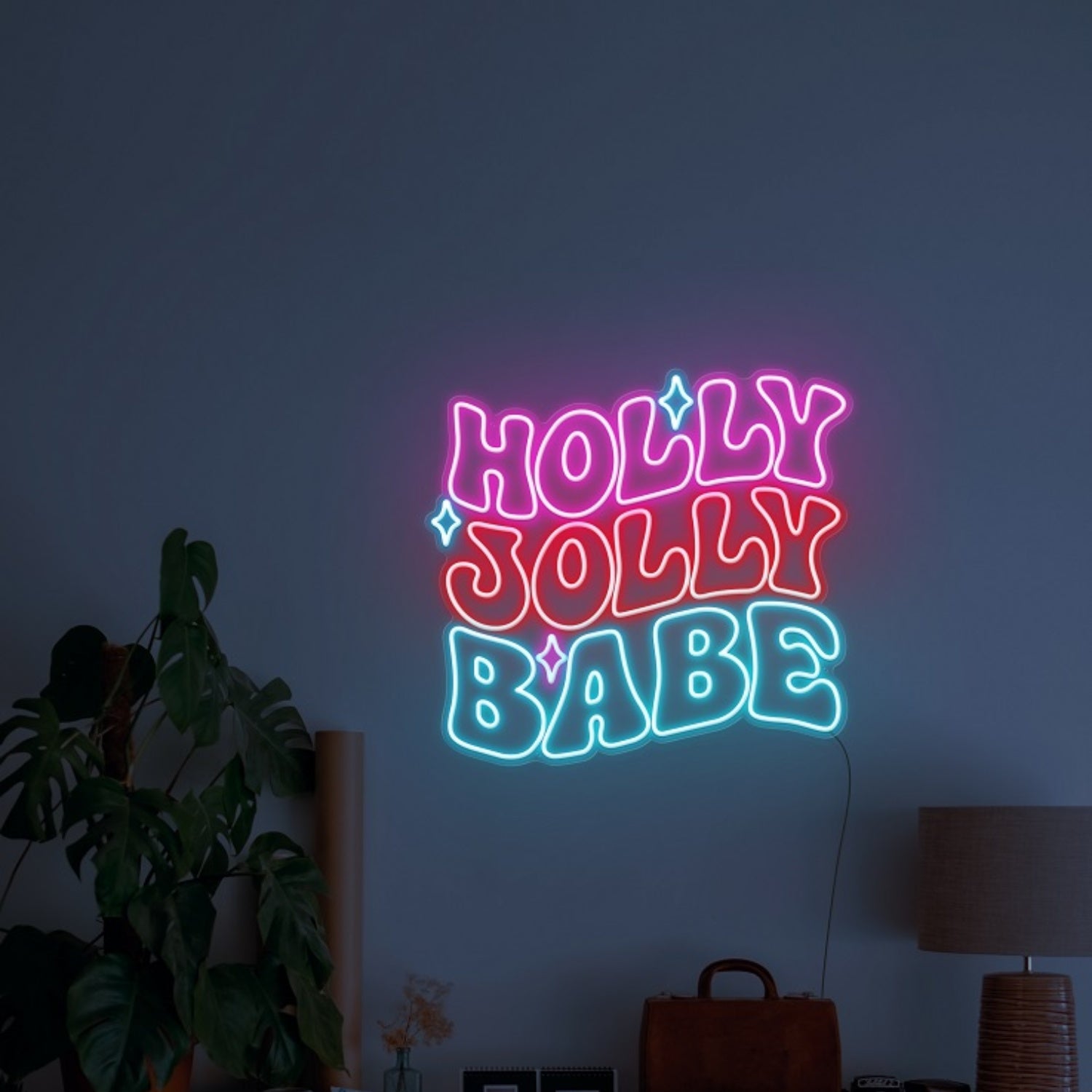 Holly Jolly Babe Led Neon Sign Wall Art | Shineneon