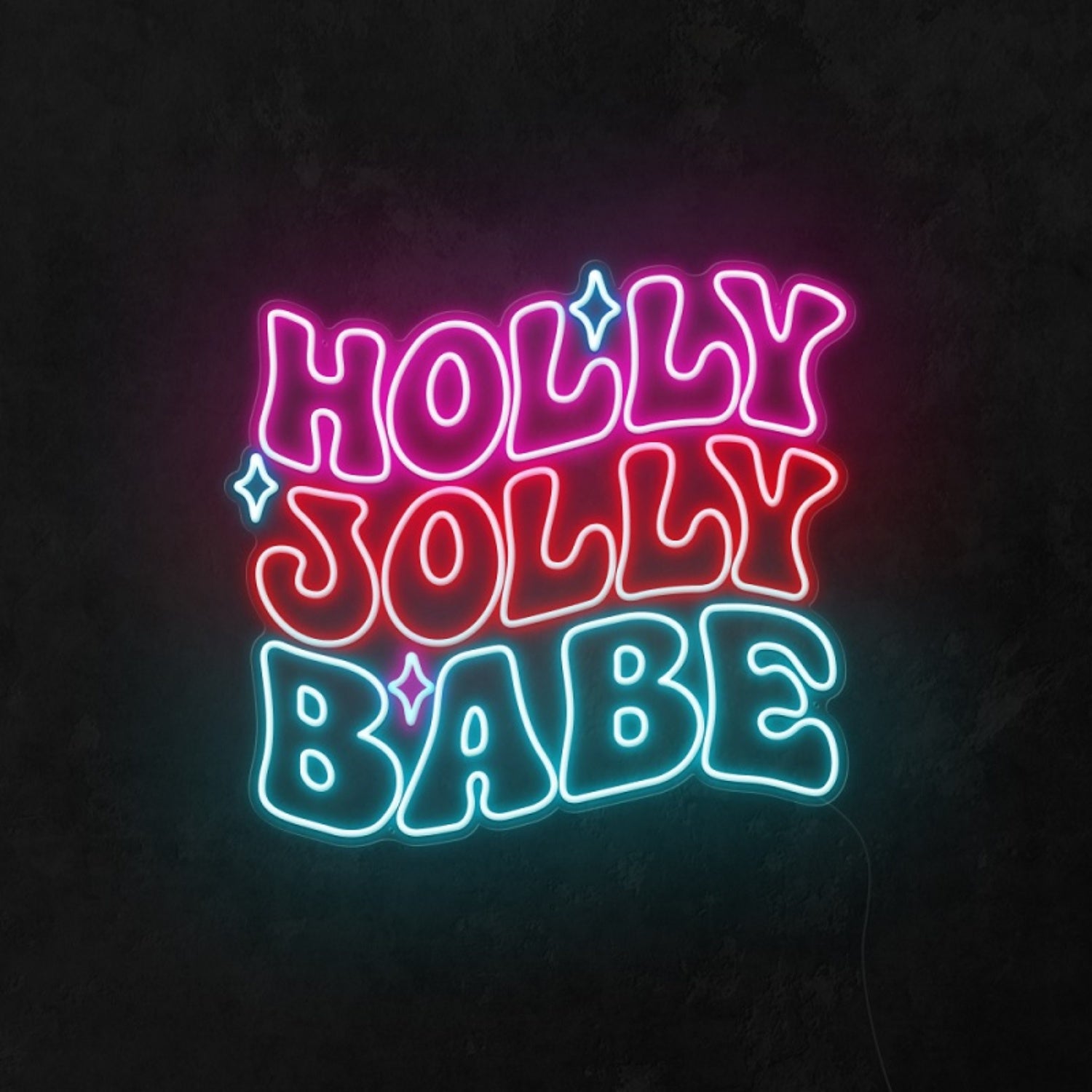 Holly Jolly Babe Led Neon Sign Wall Art | Shineneon