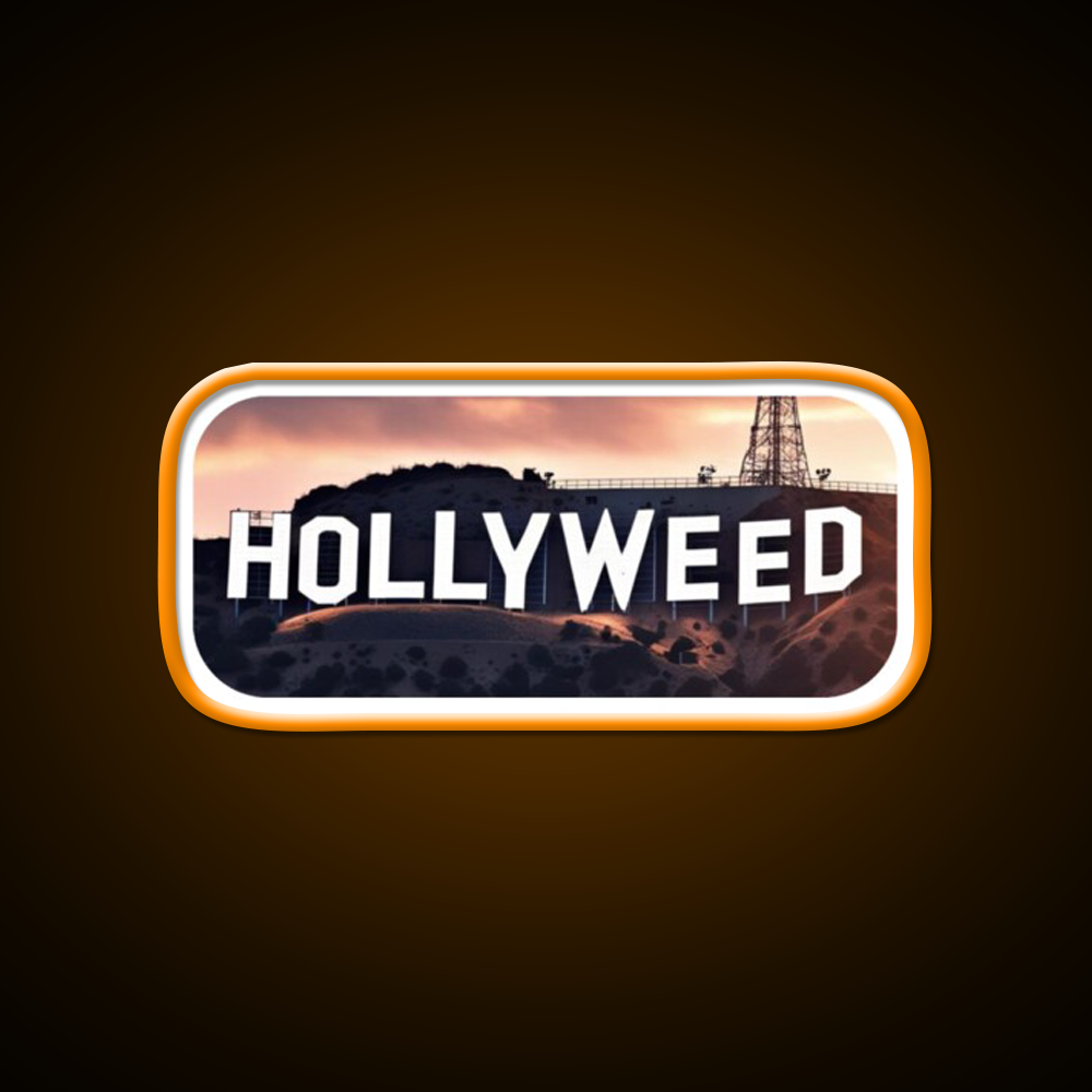 Hollyweed Hemp Inspired Green Leaf Led Neon Sign Rgb Color - LED neon sign view 6