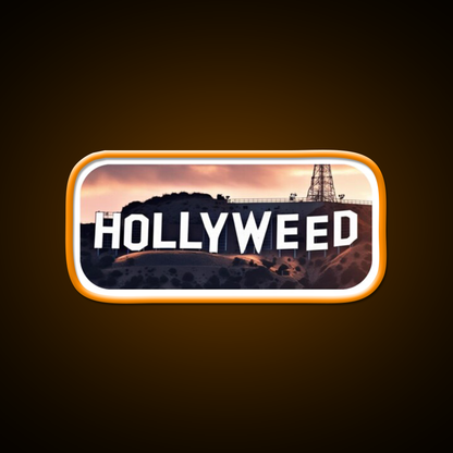 Hollyweed Hemp Inspired Green Leaf Led Neon Sign Rgb Color - LED neon sign view 6