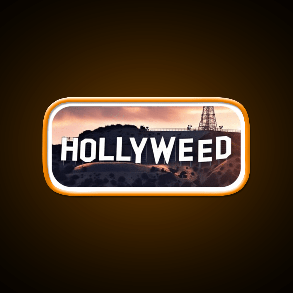Hollyweed Hemp Inspired Green Leaf Led Neon Sign Rgb Color - Shineneon